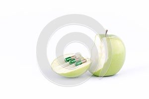 CAPSULES AND GREEN APPLE