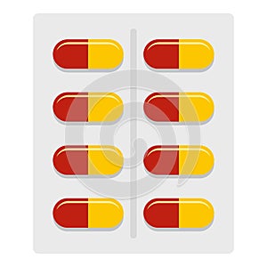 Capsules icon isolated