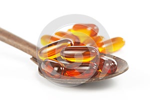 Capsules with lecithin / Vitamins supplementary food