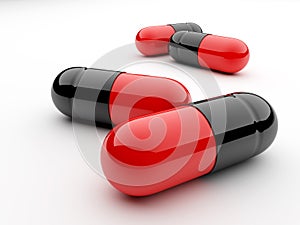 Capsules with medicine