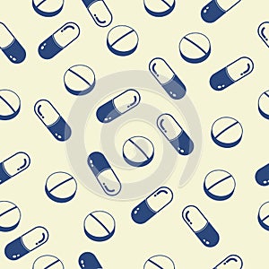 Capsules and Pills seamless pattern, medicament - photo