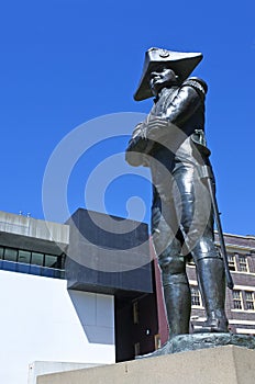 Captain Bligh Statue at the rocks in Sydney Australia