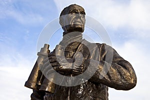 Captain Frederic John Walker Statue at the Pier Head in Liverpool