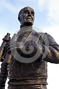 Captain Frederic John Walker Statue at the Pier Head in Liverpool