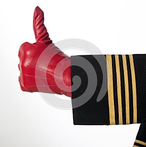 Captain giving thumbs up signal