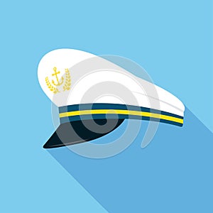 Captain hat with anchor emblem