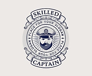 Captain logo. Vector. photo