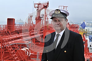 Captain of the ocean ship