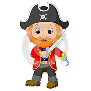 captain pirate holding a sword