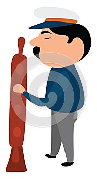 Captain of the ship , illustration, vector