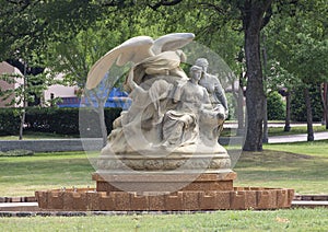 Captain Sydney Smith Memorial Fountain in Fair Park in Dallas, Texas.