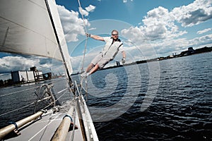 Captain on a yacht