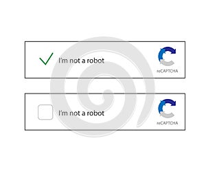 Captcha i am on a robot vector illustration