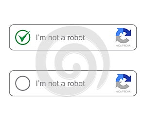 Captcha i am on a robot vector computer code