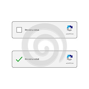Captcha i am on a robot vector computer code
