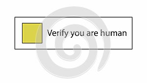 Captcha verification animation
