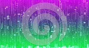 Abstract Digital Rain Background with Vibrant Gradient Colors