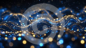 Abstract Glowing Particle Waves