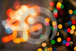 Vibrant Bokeh Lights Background: Festive and Urban Glow
