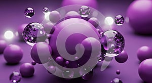 Abstract Purple Spheres Background