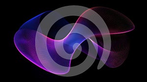 Digital Light Waveform Abstract Gradient Flow on Dark Background