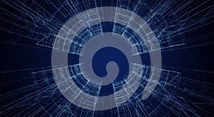 Abstract Digital Network Tunnel Grid