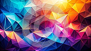 Vibrant Triangular Pattern - Abstract Art
