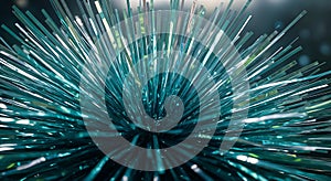 Abstract Teal Burst