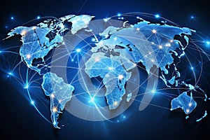 Illuminated Global Network An Abstract Visualization of Interconnectedness Across the Worlds Digital Infrastructure