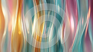 Captivating abstract liquid flow of golden and teal hues creates a mesmerizing, luxurious, and modern background