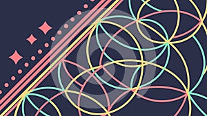 Abstract Radial Geometric Line Pattern Vector, vector design Generative AI