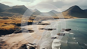 Captivating Aerial View Of Scottish Coastal Landscape