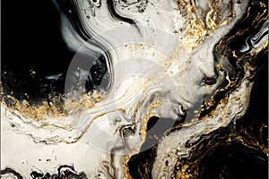 Bohatstvo vygenerované abstraktné textúra fotografovanie predstaví biely zlato a čierny zložitý vzor na umelý 