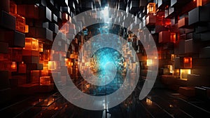 Captivating architecture: 3D wonders of design. Created with Generative AI photo