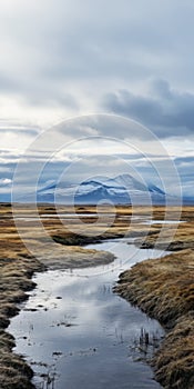 Captivating Arctic Iceland: Evocative Landscapes In Light Amber And Gray