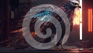 Robotic Eagle version. illustration art