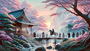 Samurai Sunset: A Serene Journey Across Time