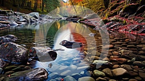 Captivating Autumn River In Stunning Photo-realistic Landscapes