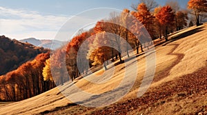 Captivating Autumn Splendor: A Hotorealistic Shot With Canon Eos-1d X Mark Iii photo