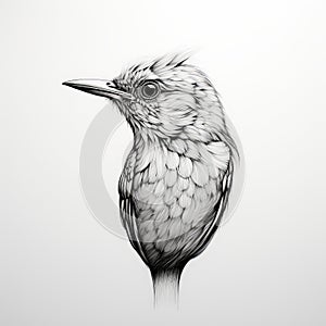 Captivating Bird Head Drawing With Detailed Anatomy photo