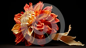 Captivating Chiaroscuro Photography Of Realistic Paper Flower With Vibrant Colors