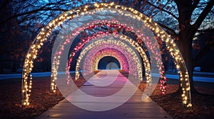 captivating christmas light tunnel