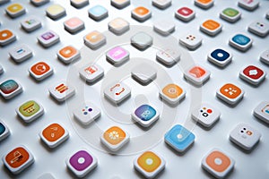 Sleek App Icons Grid: Modern, Crisp, and Distinct photo