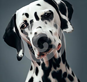 Curious Dalmatian Portrait photo
