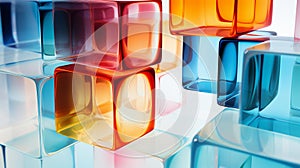 Vibrant Glass Geometric Patterns: Abstract Photography photo