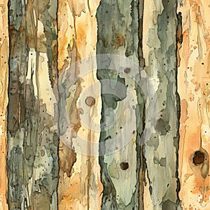 A captivating close-up of a tree trunk highlighting the intricate patterns in the bark Seamless Texture