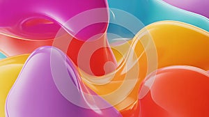 Abstract Colorful Liquid Shapes with Vibrant Gradient Colors for Modern Backgrounds and Creative Graphic Design Projects