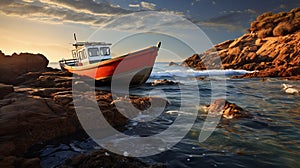 Captivating Coastal Scenes: A Pictorial Storytelling Of Rocky Coastlines And Boats