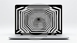 Captivating Computer With Hypnotic Patterns And Iconic Imagery