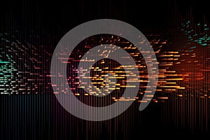 3d illustration of abstract technology background with high tech and digital data Ai generative